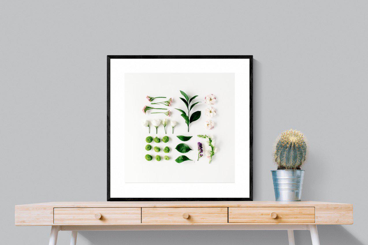 Arrangement-Wall_Art-80 x 80cm-Framed Print-Black-Pixalot