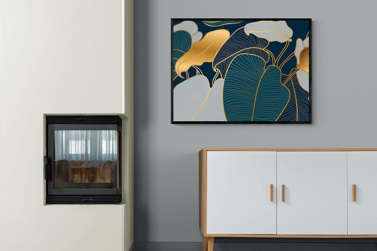 Art Deco-Wall_Art-100 x 75cm-Mounted Canvas-Black-Pixalot