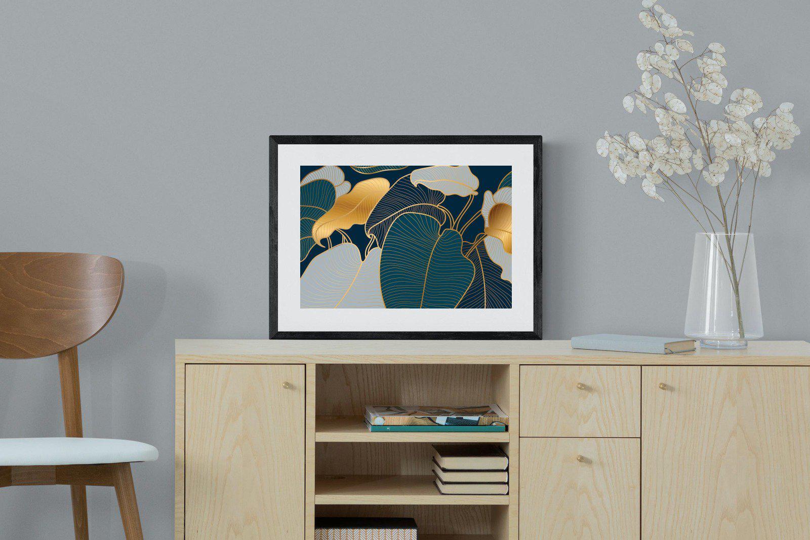 Art Deco-Wall_Art-60 x 45cm-Framed Print-Black-Pixalot