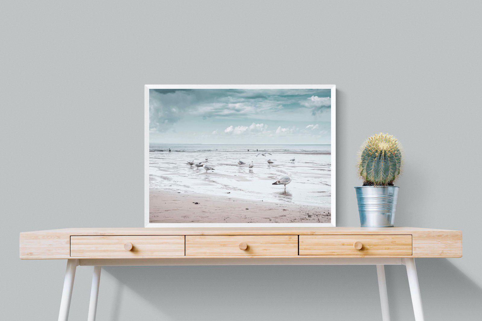 Atlantic Beach-Wall_Art-80 x 60cm-Mounted Canvas-White-Pixalot