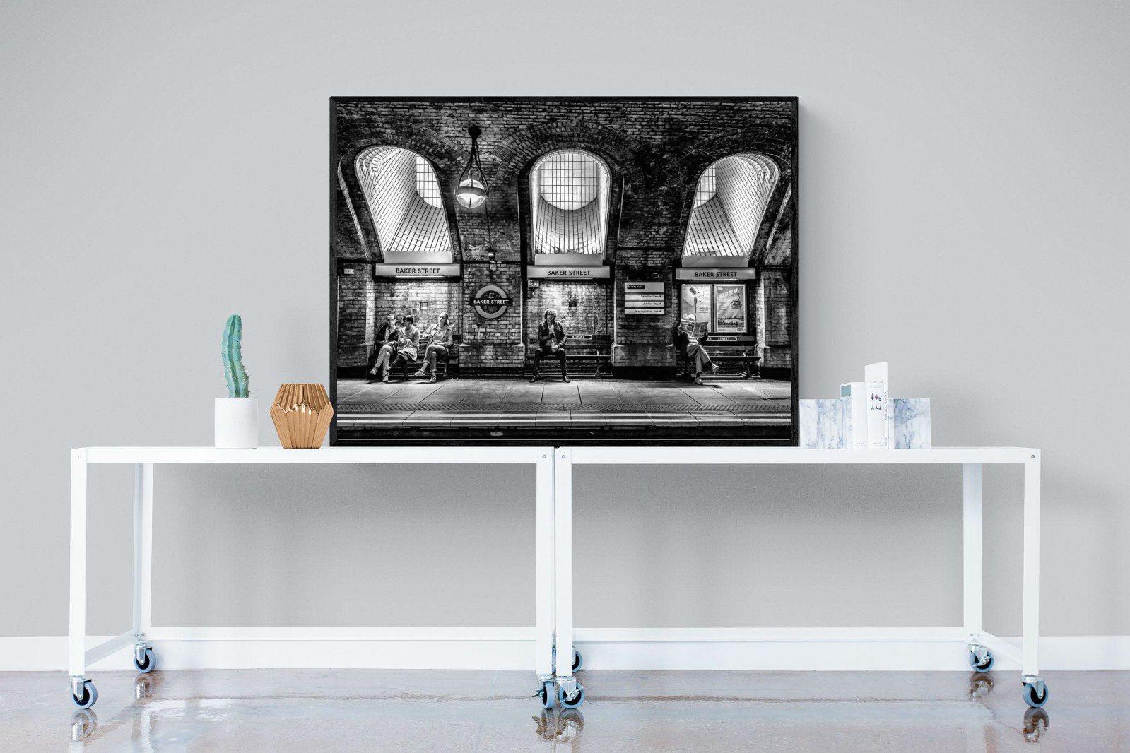 Baker Street-Wall_Art-120 x 90cm-Mounted Canvas-Black-Pixalot