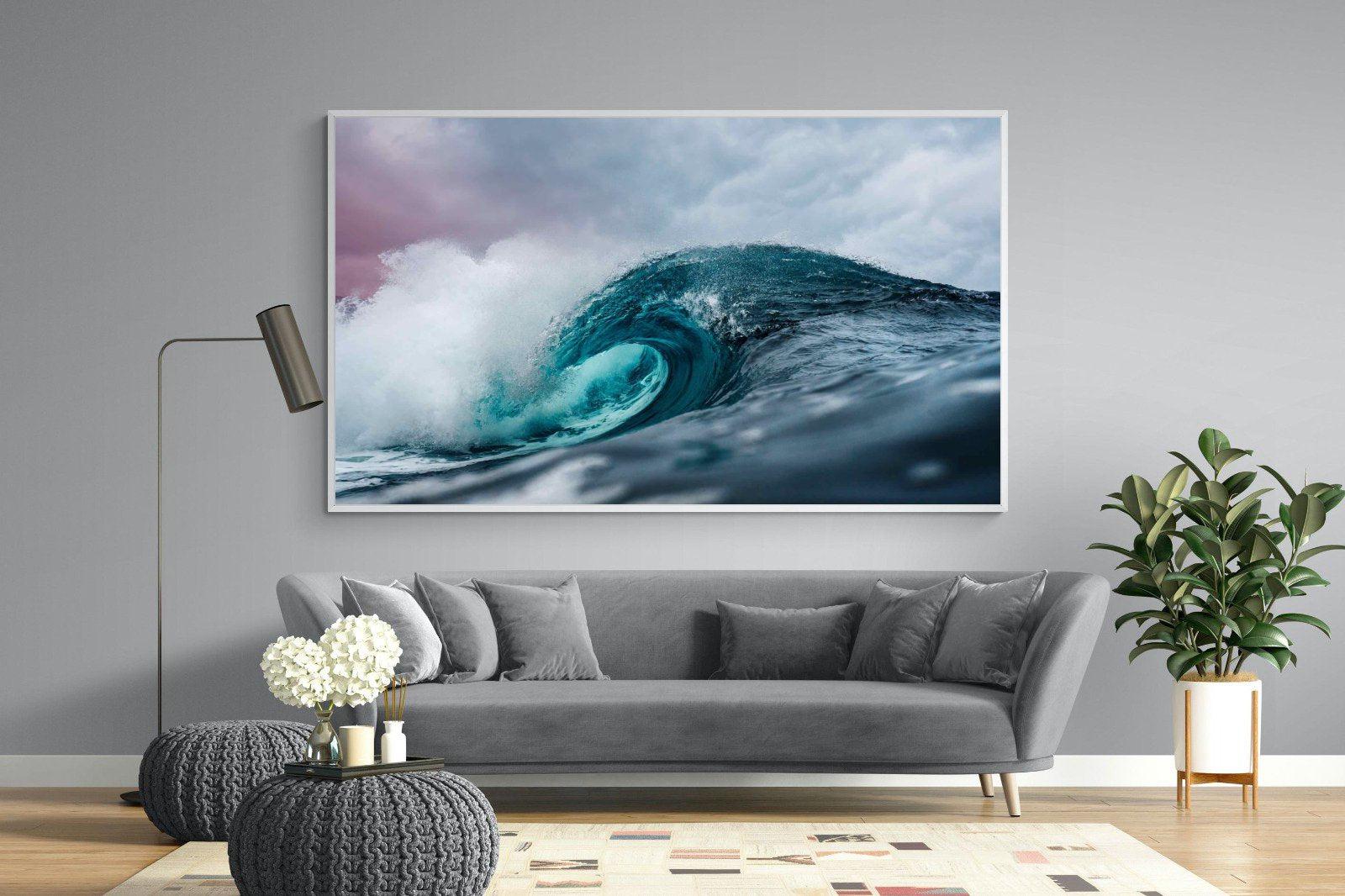 Barrel Wave-Wall_Art-220 x 130cm-Mounted Canvas-White-Pixalot