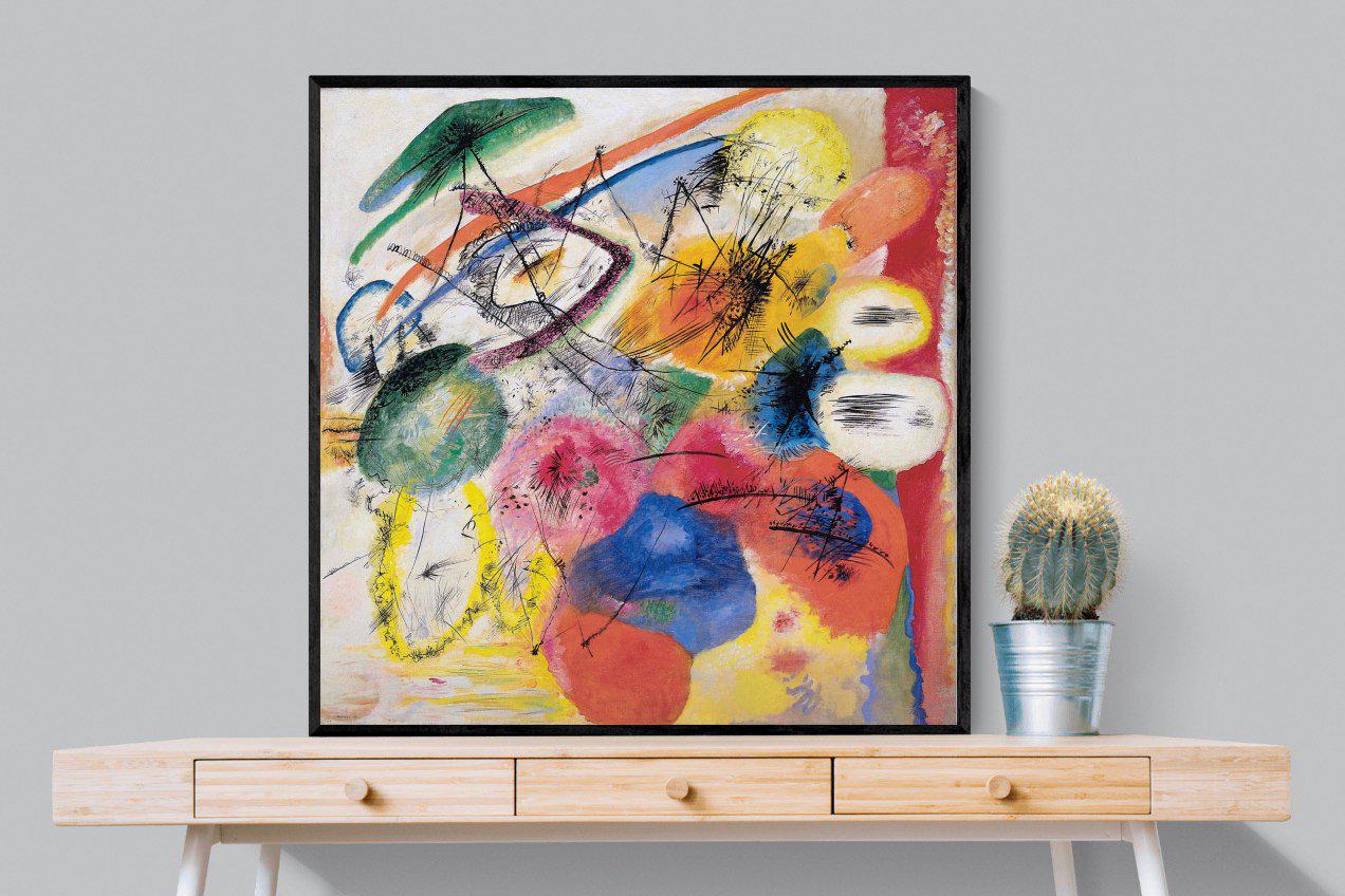 Black Lines-Wall_Art-100 x 100cm-Mounted Canvas-Black-Pixalot