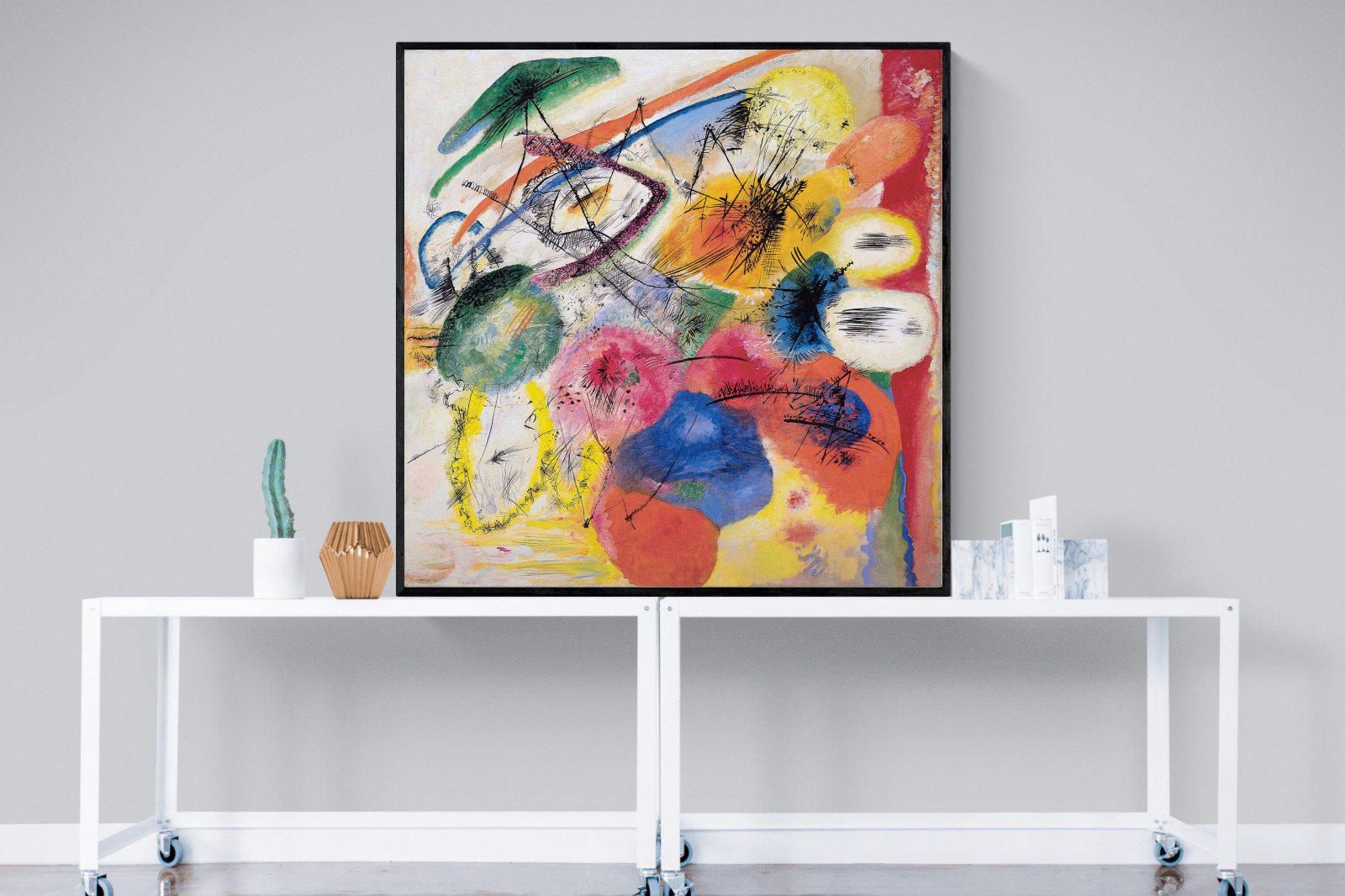 Black Lines-Wall_Art-120 x 120cm-Mounted Canvas-Black-Pixalot