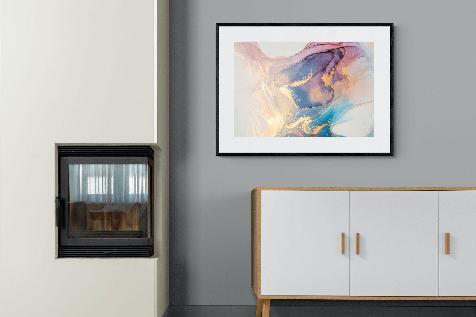 Blushing-Wall_Art-100 x 75cm-Framed Print-Black-Pixalot