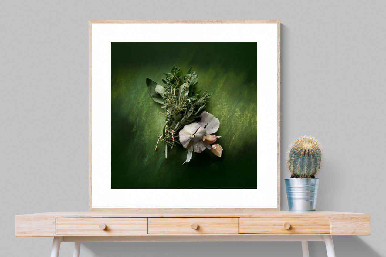 Bouquet Garni-Wall_Art-100 x 100cm-Framed Print-Wood-Pixalot