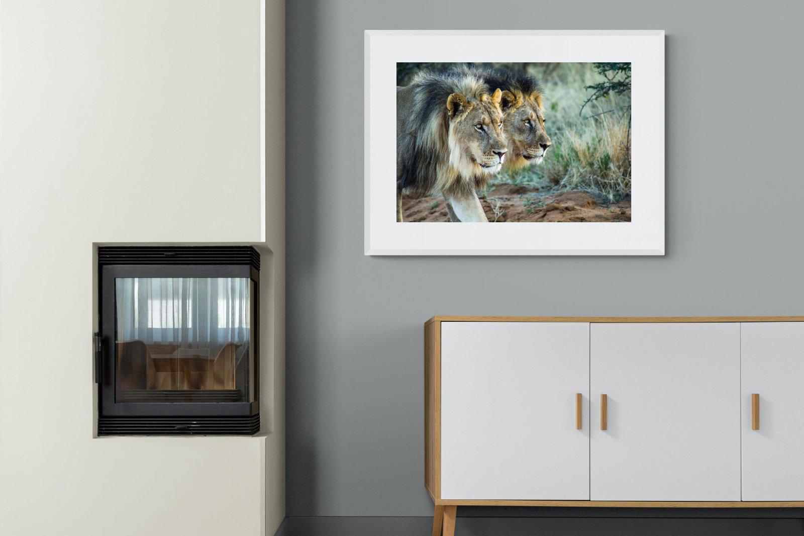 Brothers in Arms-Wall_Art-100 x 75cm-Framed Print-White-Pixalot