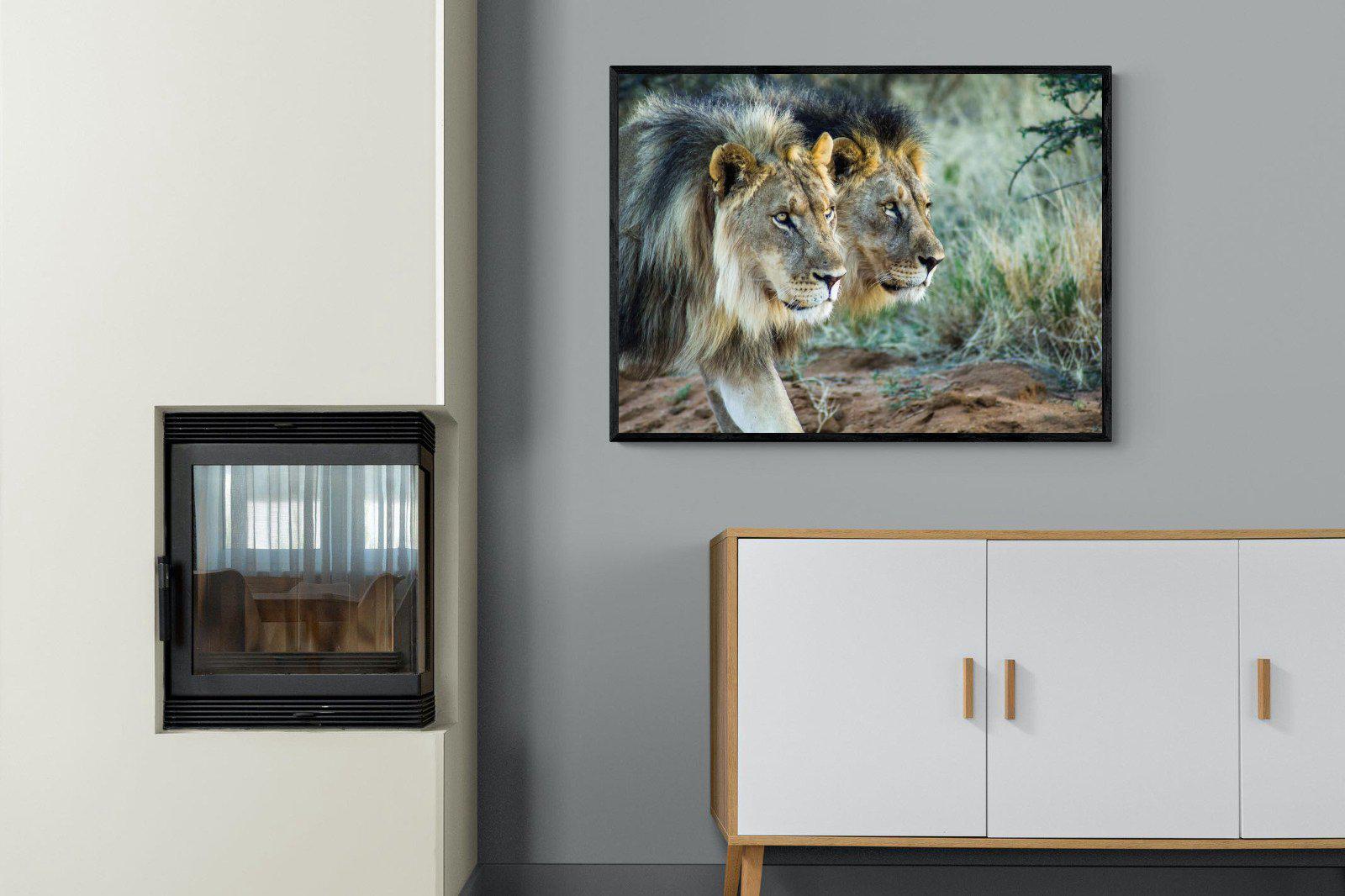 Brothers in Arms-Wall_Art-100 x 75cm-Mounted Canvas-Black-Pixalot