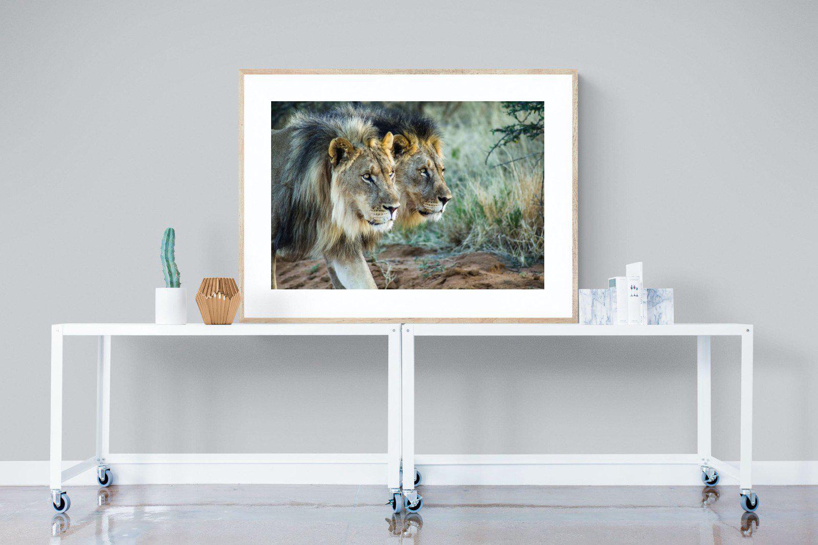 Brothers in Arms-Wall_Art-120 x 90cm-Framed Print-Wood-Pixalot