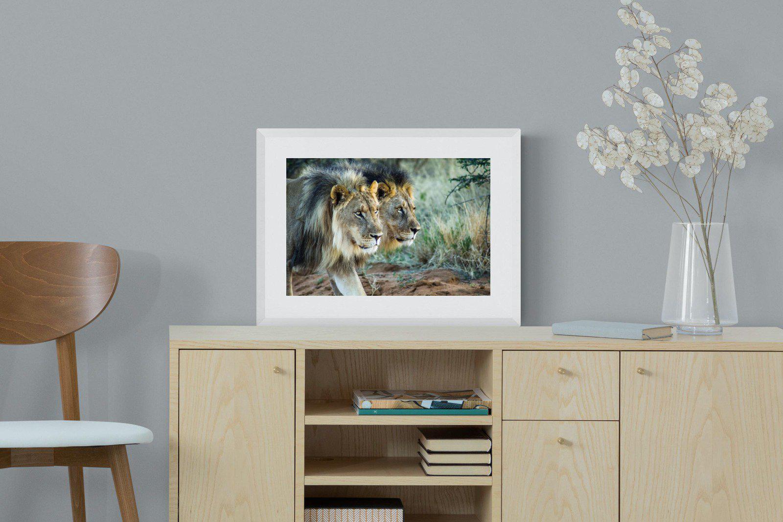 Brothers in Arms-Wall_Art-60 x 45cm-Framed Print-White-Pixalot