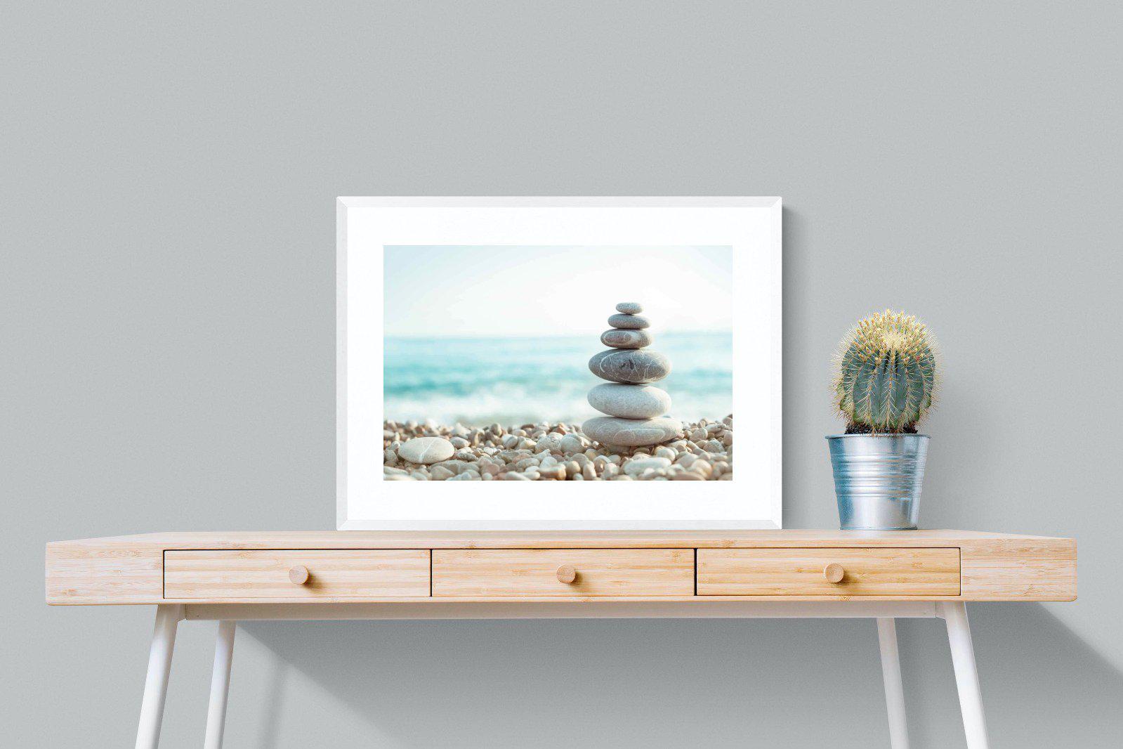 Calm-Wall_Art-80 x 60cm-Framed Print-White-Pixalot