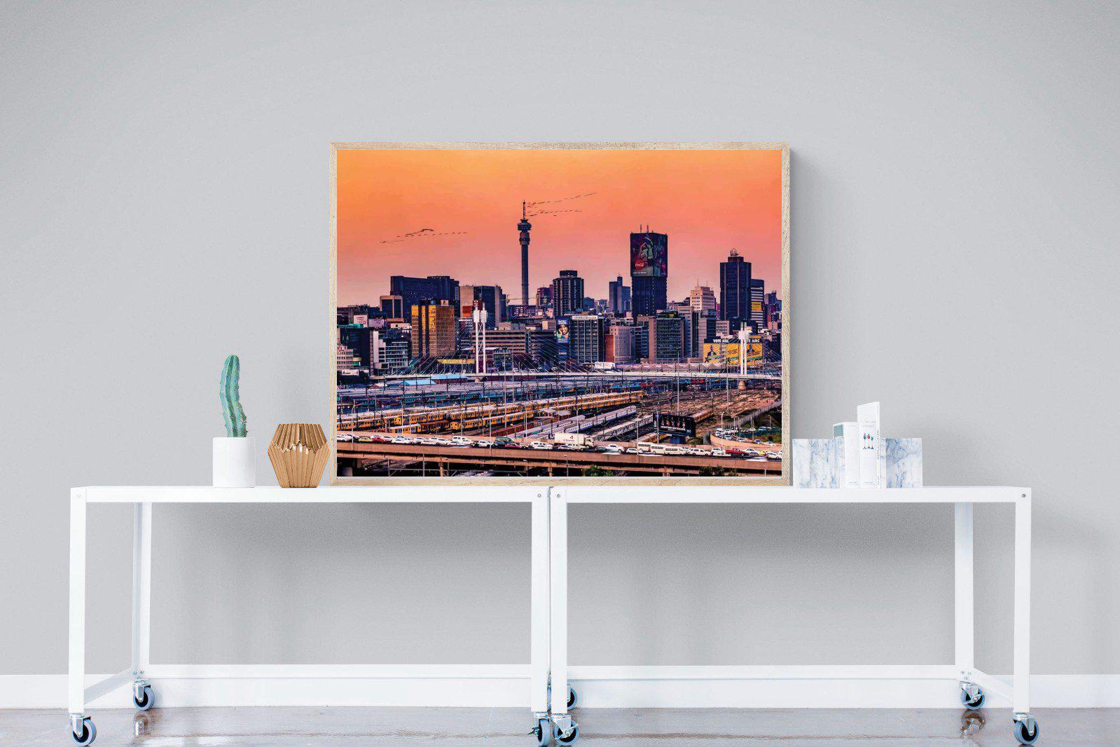 City of Gold-Wall_Art-120 x 90cm-Mounted Canvas-Wood-Pixalot
