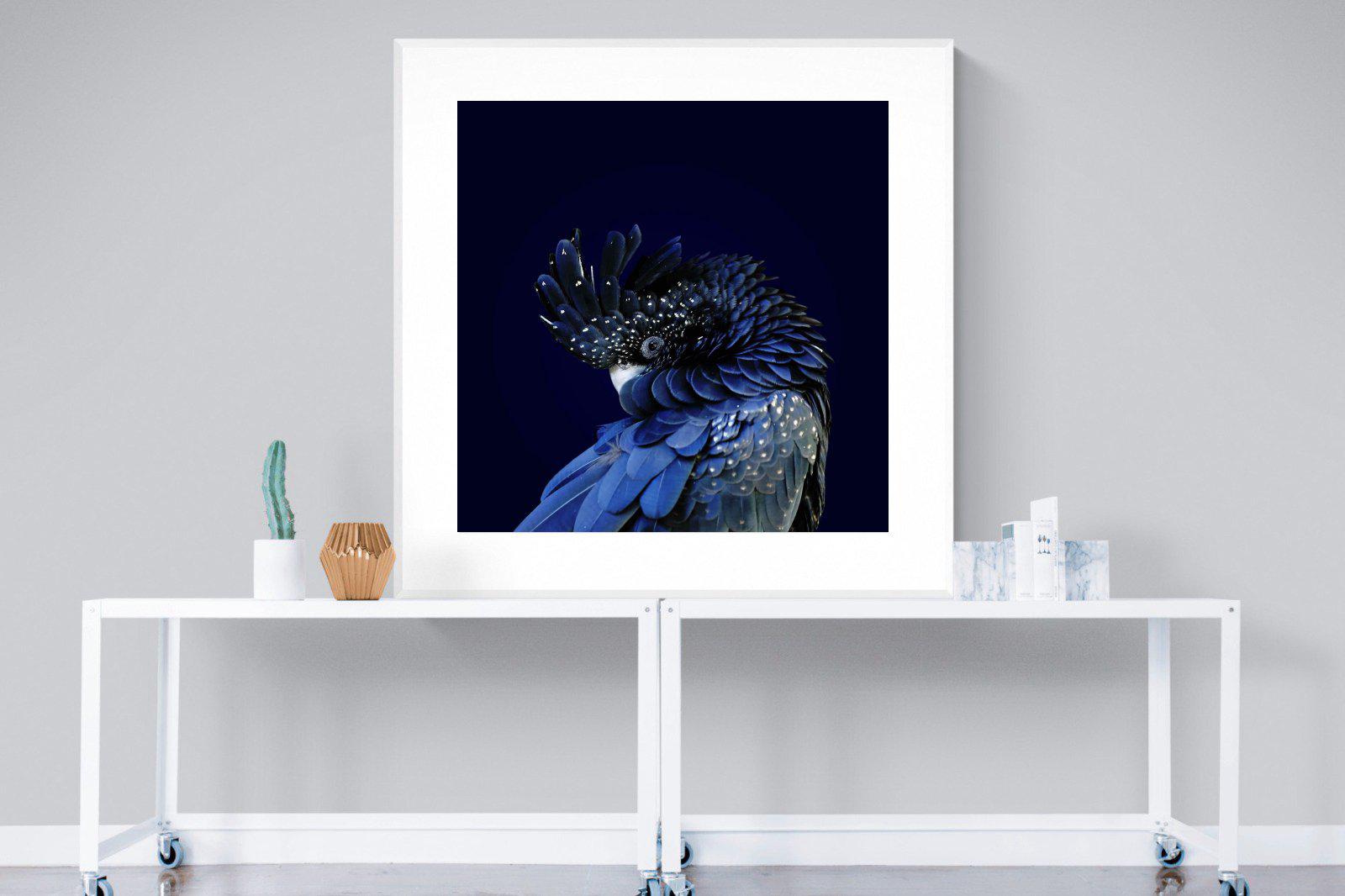 Cockatoo-Wall_Art-120 x 120cm-Framed Print-White-Pixalot