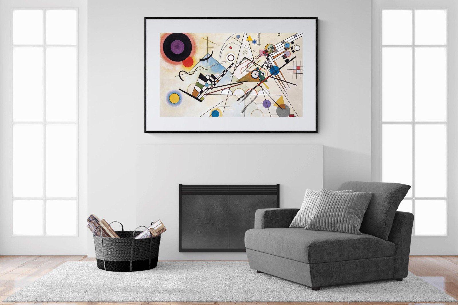 Composition VIII-Wall_Art-150 x 100cm-Framed Print-Black-Pixalot
