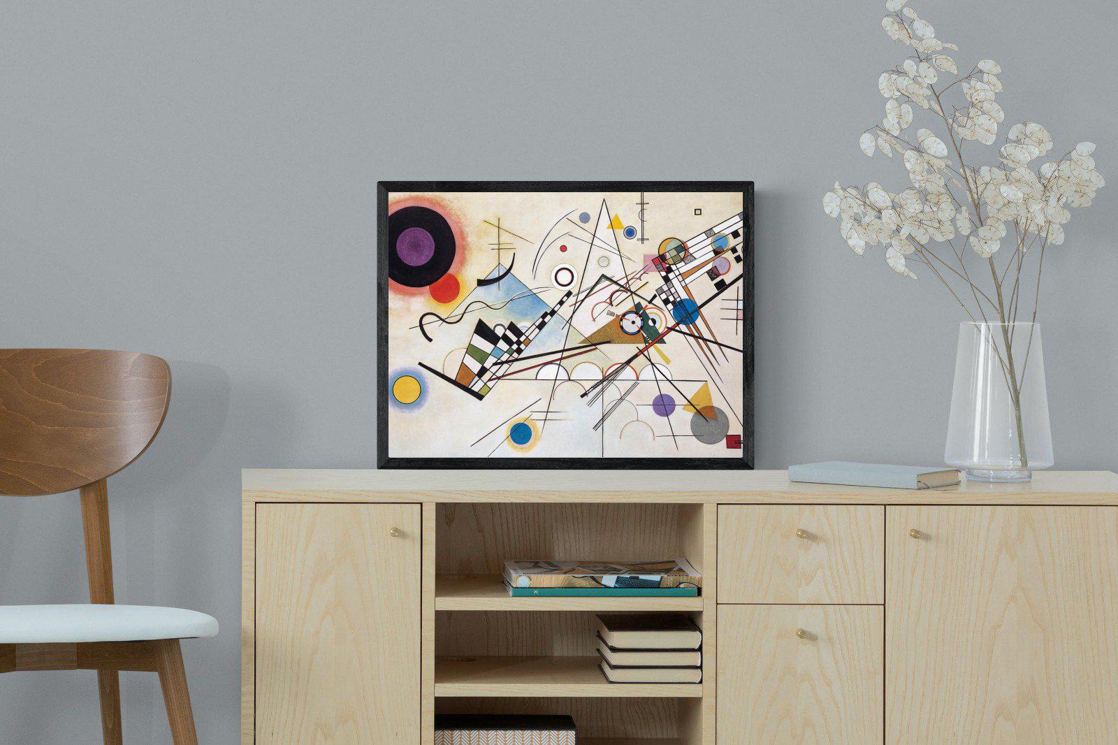 Composition VIII-Wall_Art-60 x 45cm-Mounted Canvas-Black-Pixalot