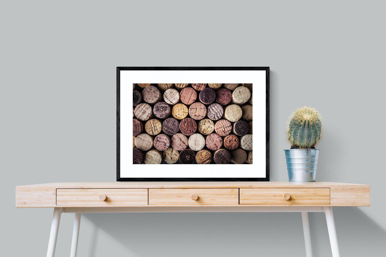 Corked-Wall_Art-80 x 60cm-Framed Print-Black-Pixalot