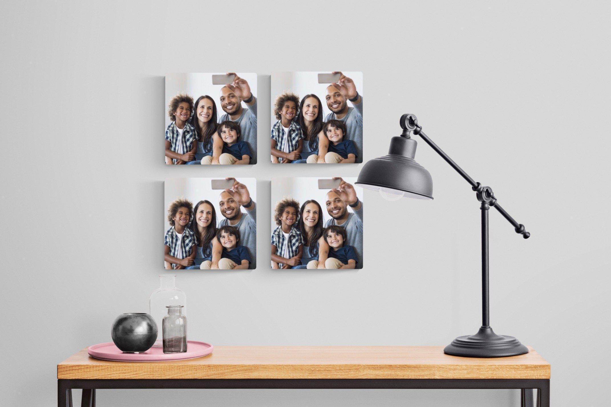 Create Your Own Squares Set-Wall_Art-30 x 30cm (x4)-Mounted Canvas-No Frame-Pixalot