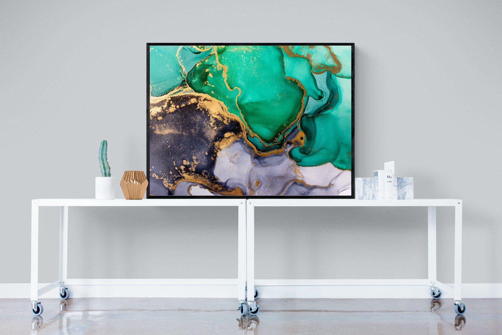 Crème de Menthe-Wall_Art-120 x 90cm-Mounted Canvas-Black-Pixalot