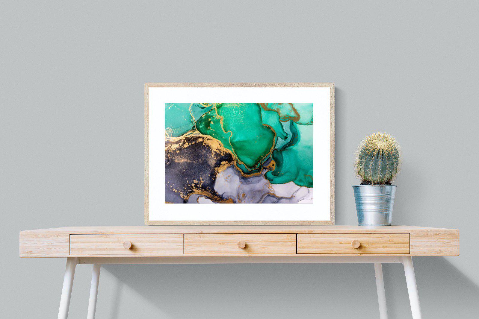 Crème de Menthe-Wall_Art-80 x 60cm-Framed Print-Wood-Pixalot