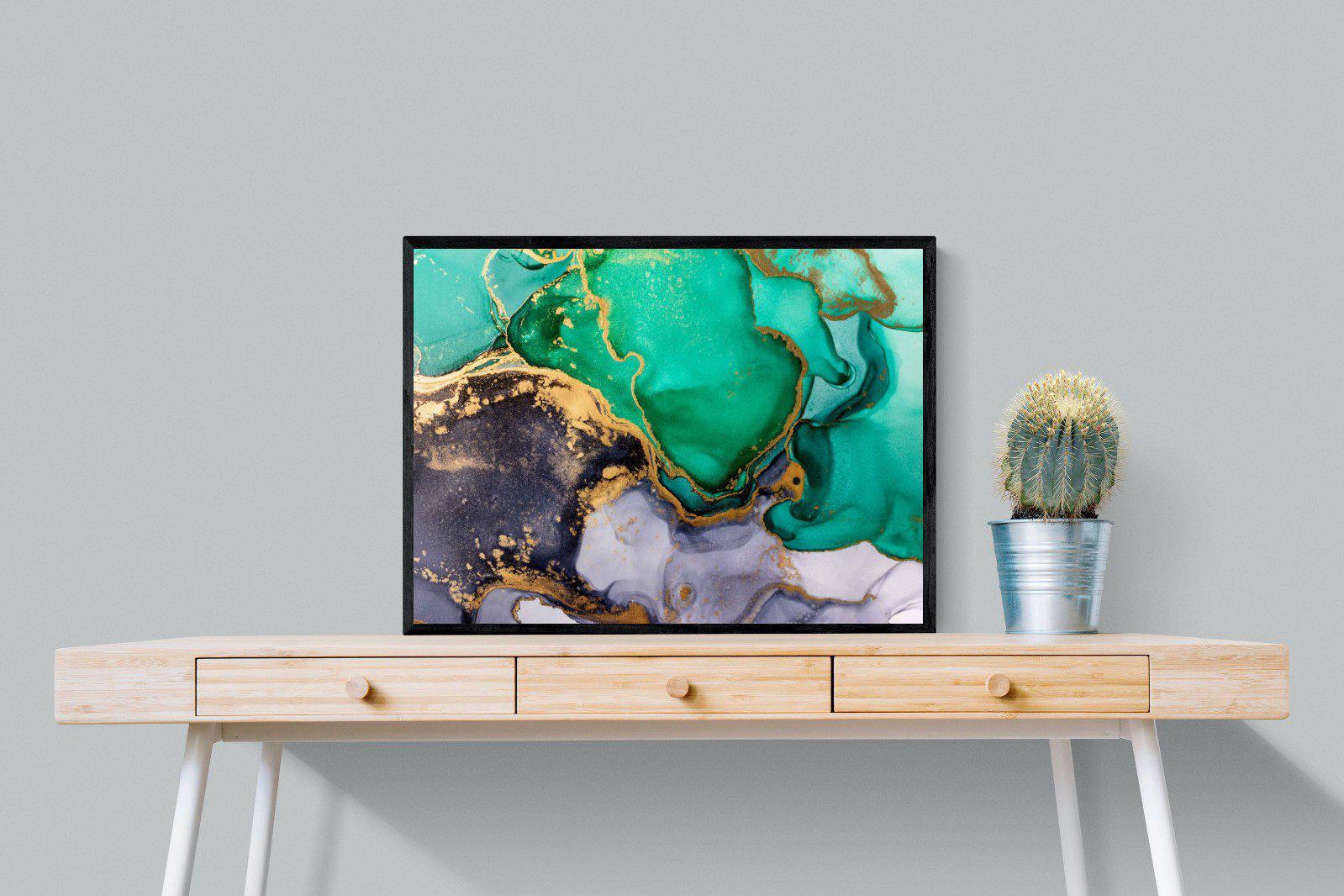 Crème de Menthe-Wall_Art-80 x 60cm-Mounted Canvas-Black-Pixalot