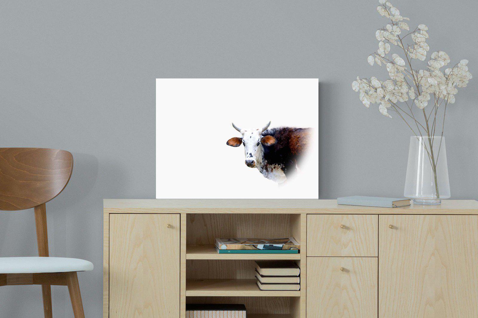 Curious Nguni-Wall_Art-60 x 45cm-Mounted Canvas-No Frame-Pixalot