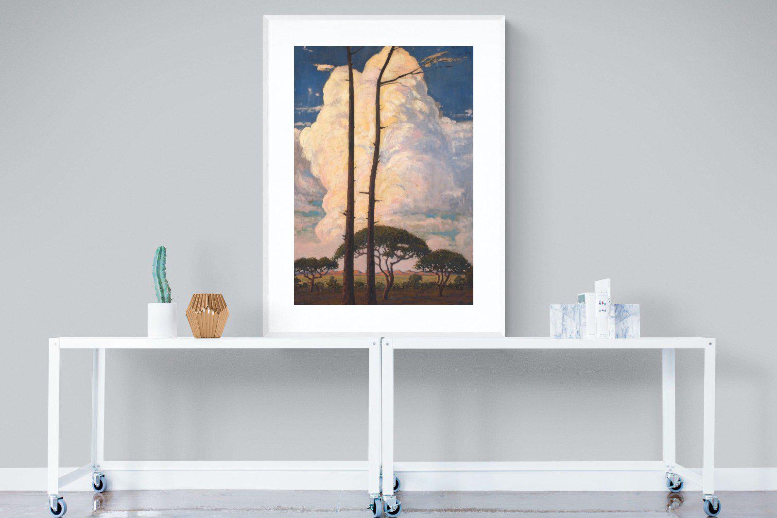 Die Wolk-Wall_Art-90 x 120cm-Framed Print-White-Pixalot