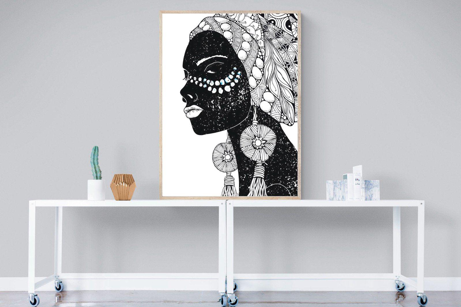 Diva D'Afrique-Wall_Art-90 x 120cm-Mounted Canvas-Wood-Pixalot