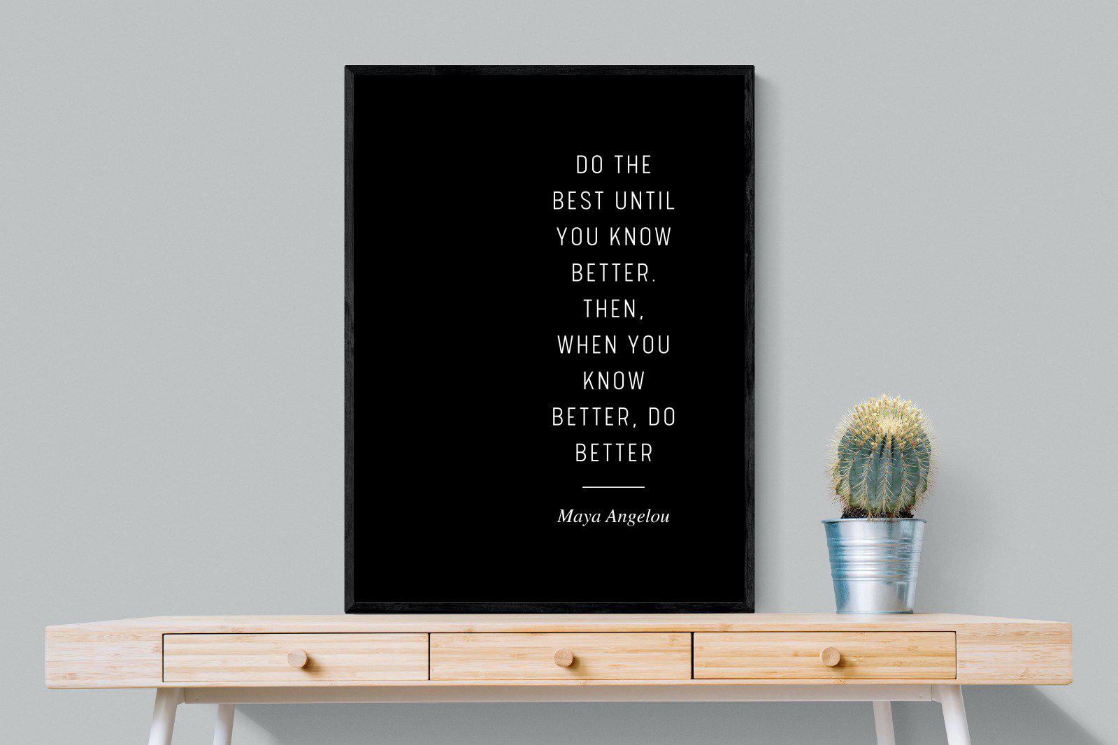 Do Better-Wall_Art-75 x 100cm-Mounted Canvas-Black-Pixalot