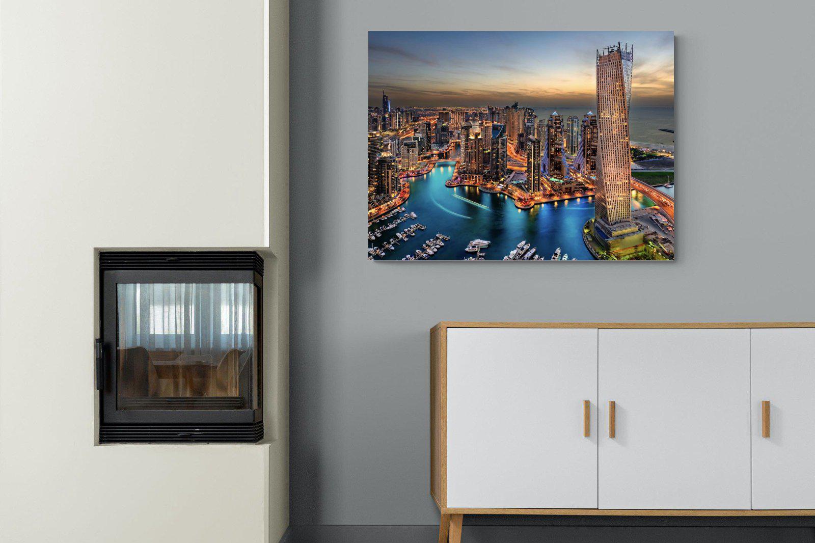 Dubai Colours-Wall_Art-100 x 75cm-Mounted Canvas-No Frame-Pixalot