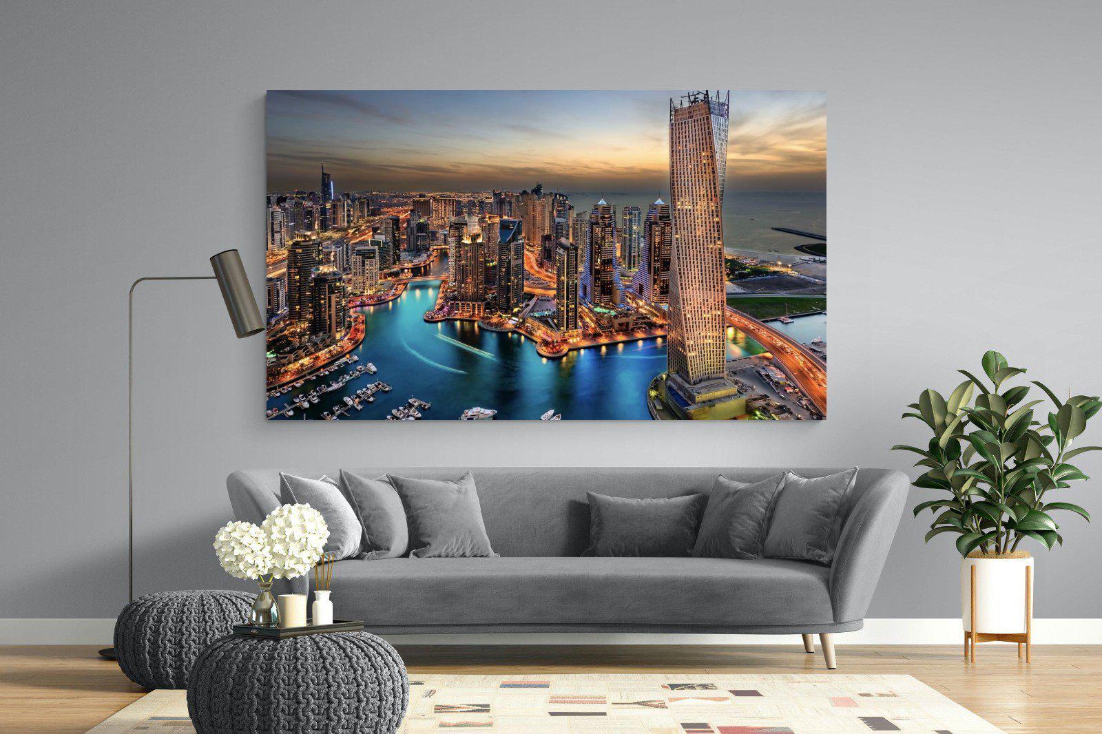 Dubai Colours-Wall_Art-220 x 130cm-Mounted Canvas-No Frame-Pixalot