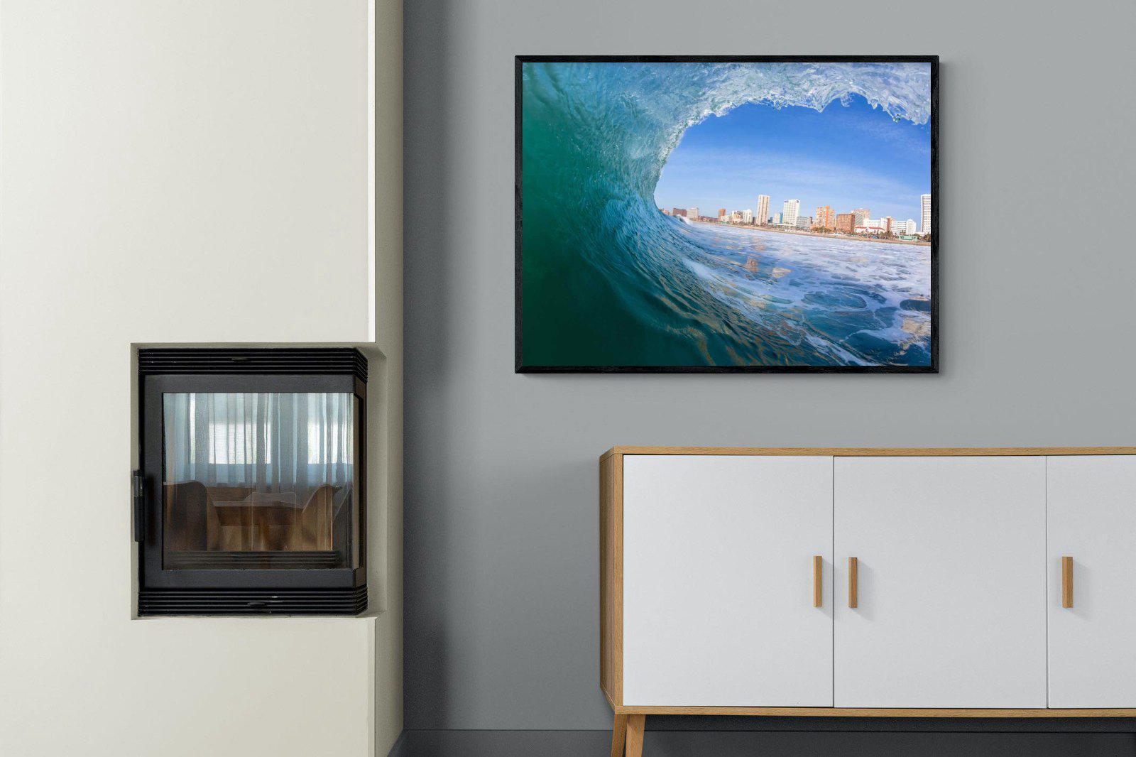 Durban-Wall_Art-100 x 75cm-Mounted Canvas-Black-Pixalot