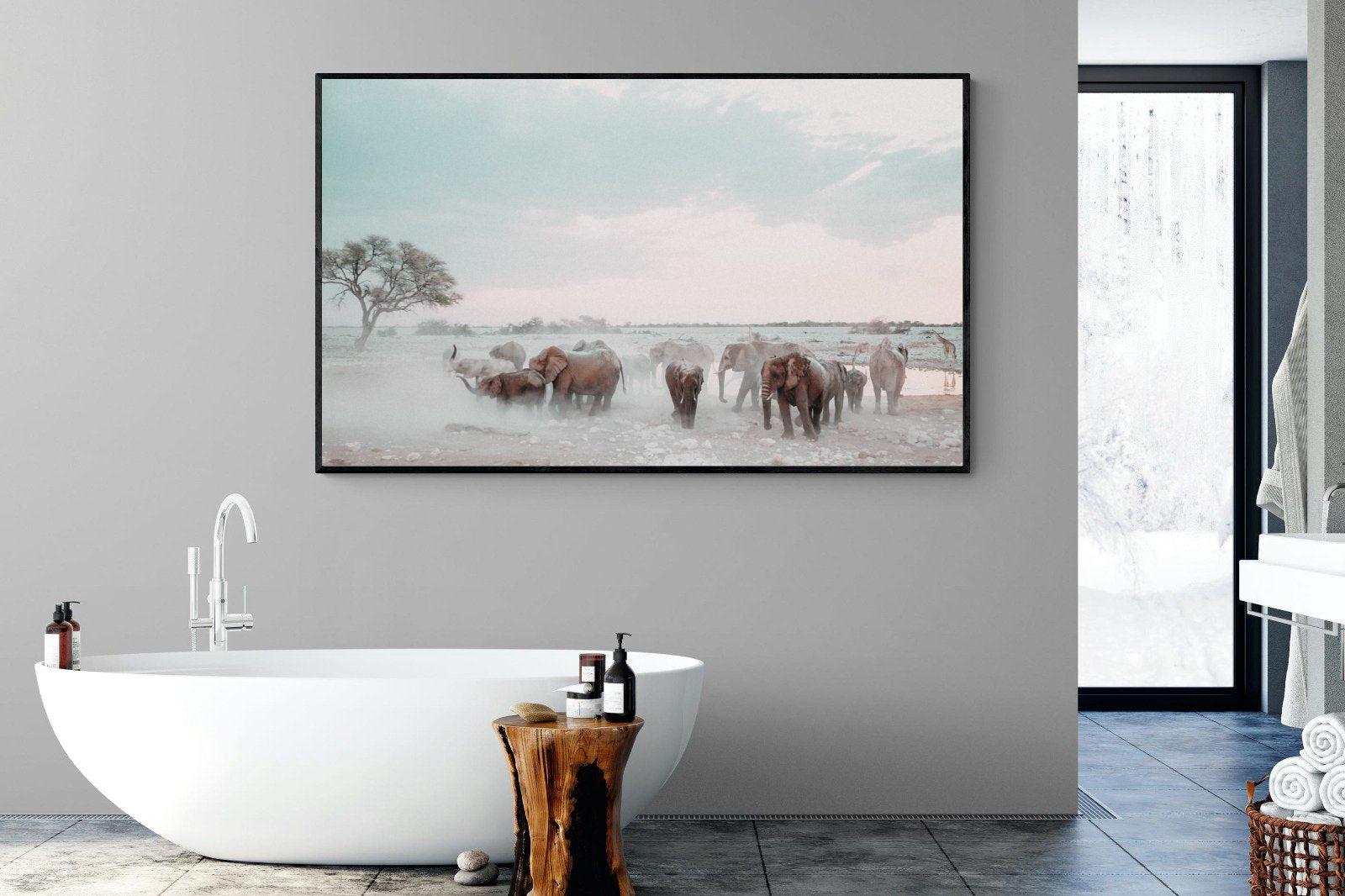 Etosha-Wall_Art-180 x 110cm-Mounted Canvas-Black-Pixalot