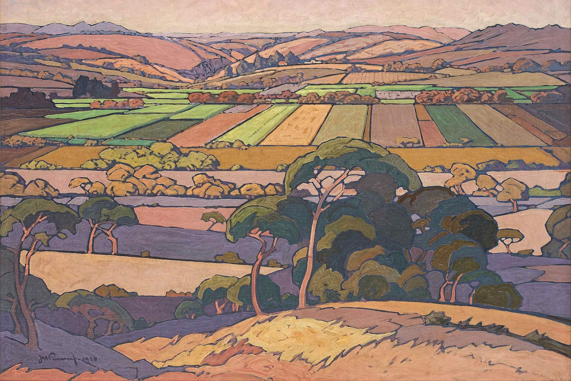 Extensive Landscape with Farmlands-Wall_Art-Pixalot