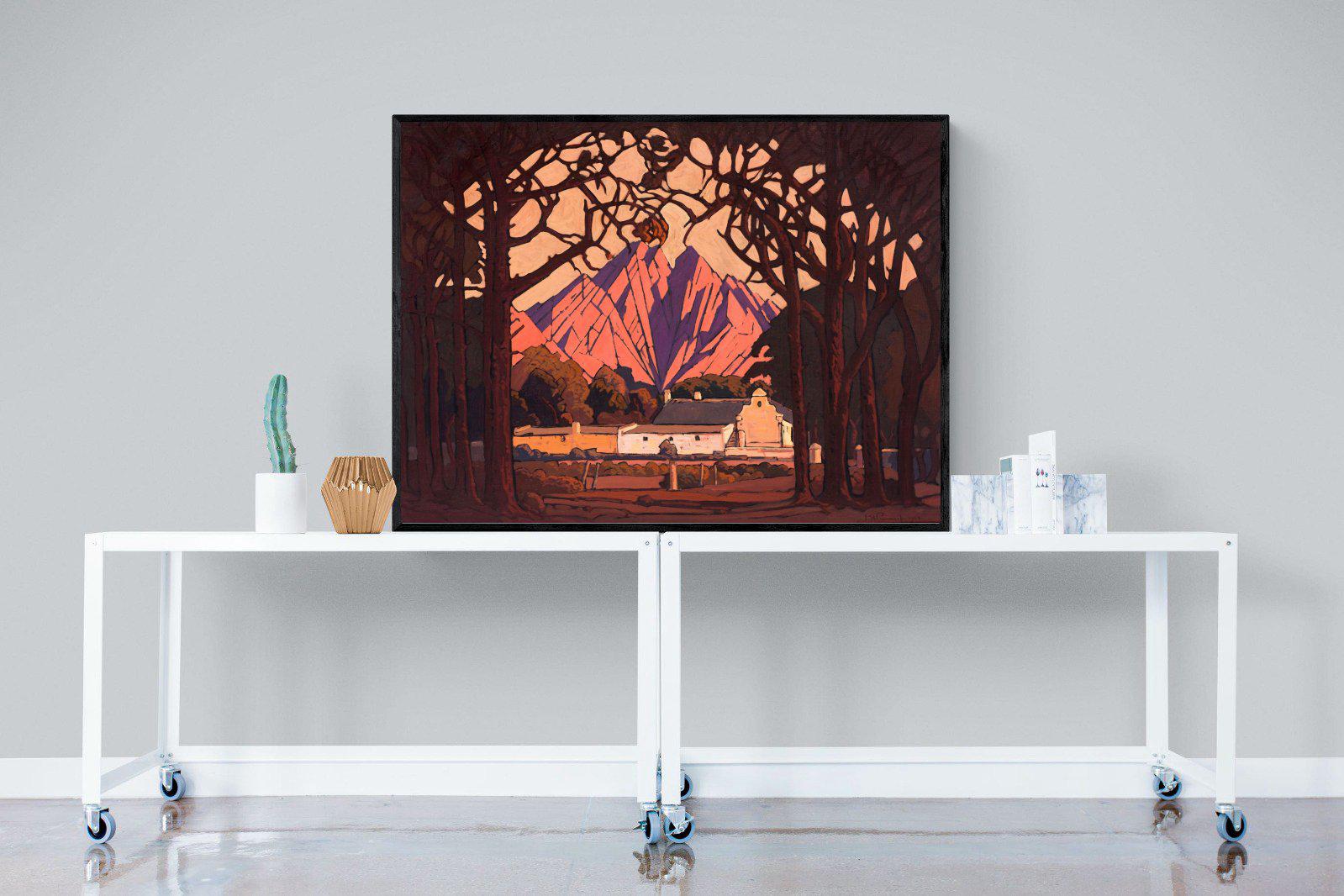 Farm Jonkershoek-Wall_Art-120 x 90cm-Mounted Canvas-Black-Pixalot