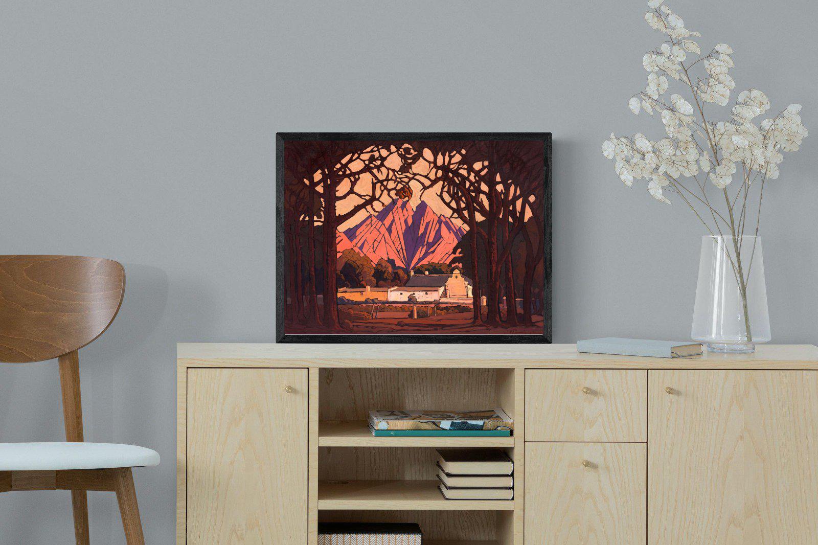 Farm Jonkershoek-Wall_Art-60 x 45cm-Mounted Canvas-Black-Pixalot