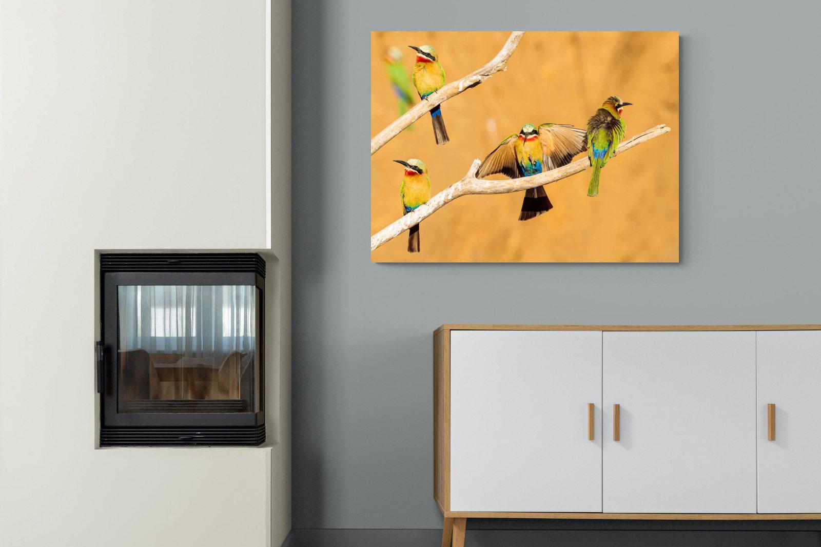 Feathered Friends-Wall_Art-100 x 75cm-Mounted Canvas-No Frame-Pixalot