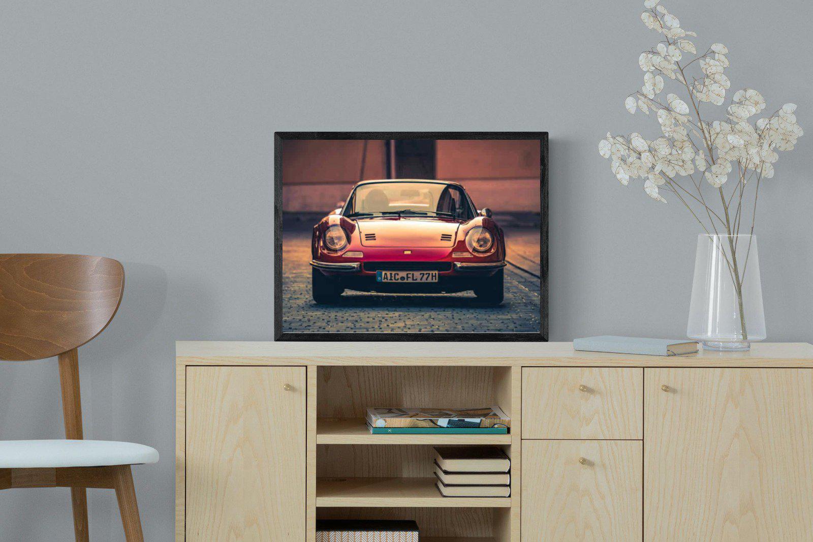 Ferrari Dino-Wall_Art-60 x 45cm-Mounted Canvas-Black-Pixalot