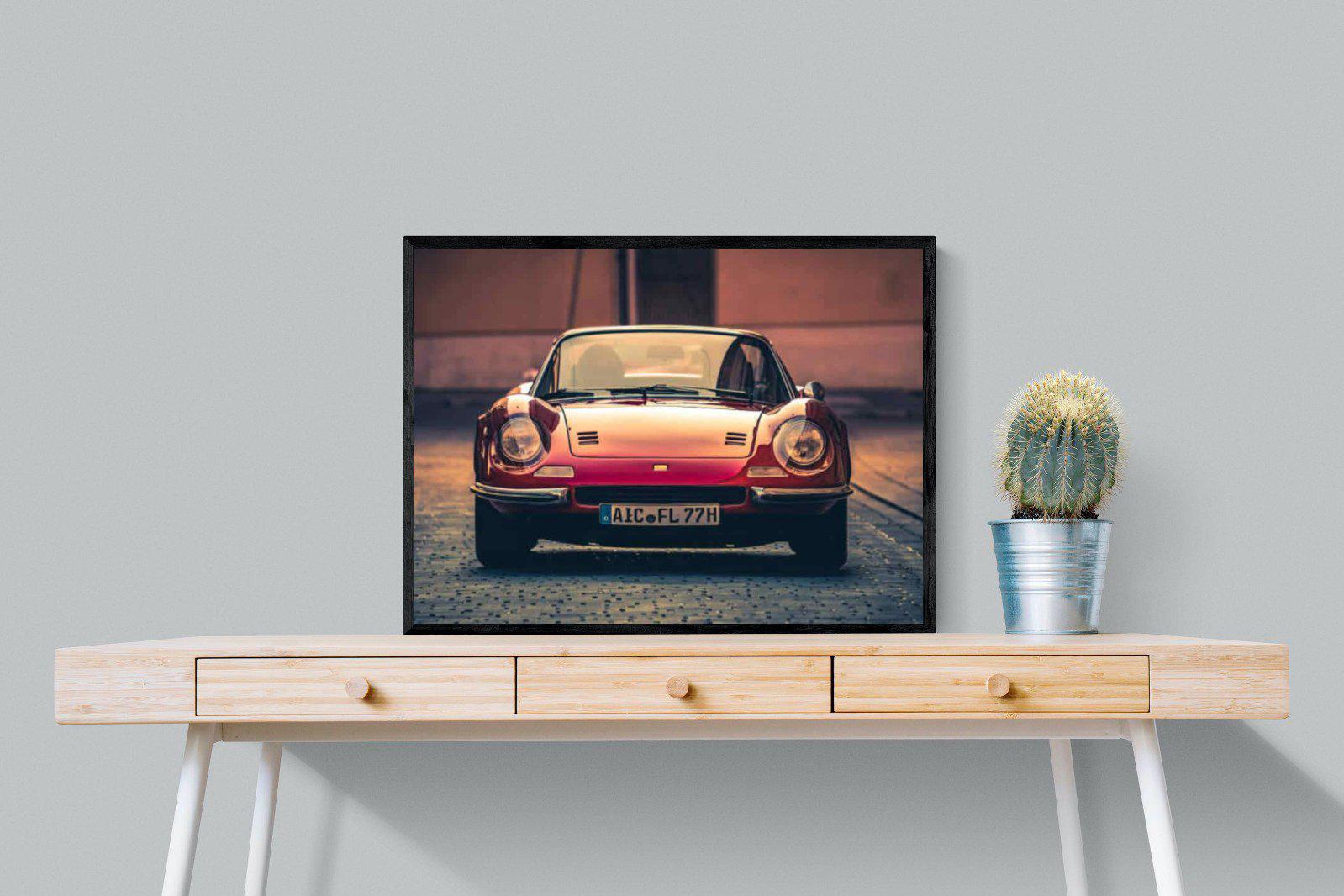 Ferrari Dino-Wall_Art-80 x 60cm-Mounted Canvas-Black-Pixalot