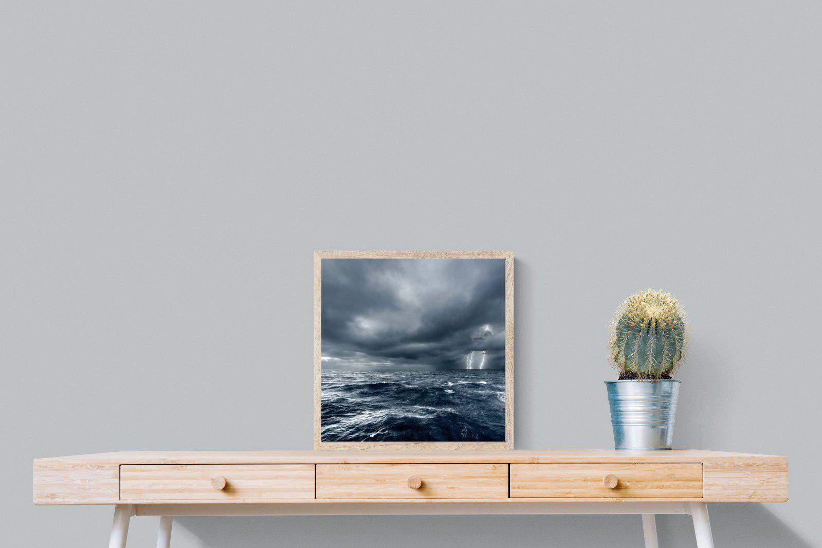 Fierce Ocean-Wall_Art-50 x 50cm-Mounted Canvas-Wood-Pixalot