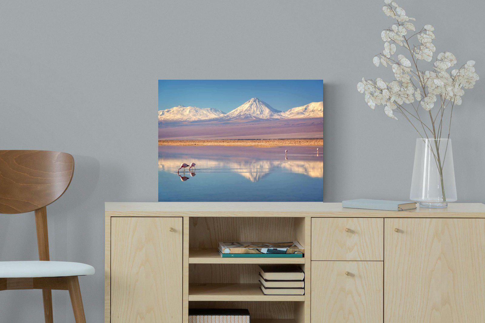 Flamingo Pair-Wall_Art-60 x 45cm-Mounted Canvas-No Frame-Pixalot