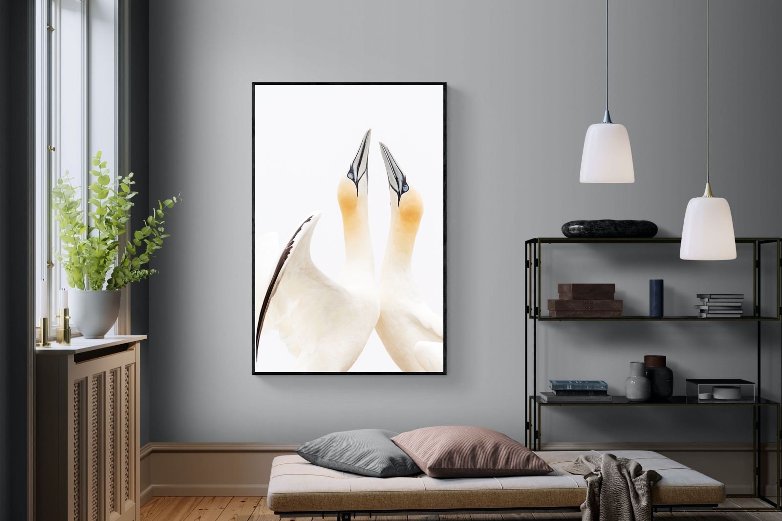 Flirt-Wall_Art-120 x 180cm-Mounted Canvas-Black-Pixalot