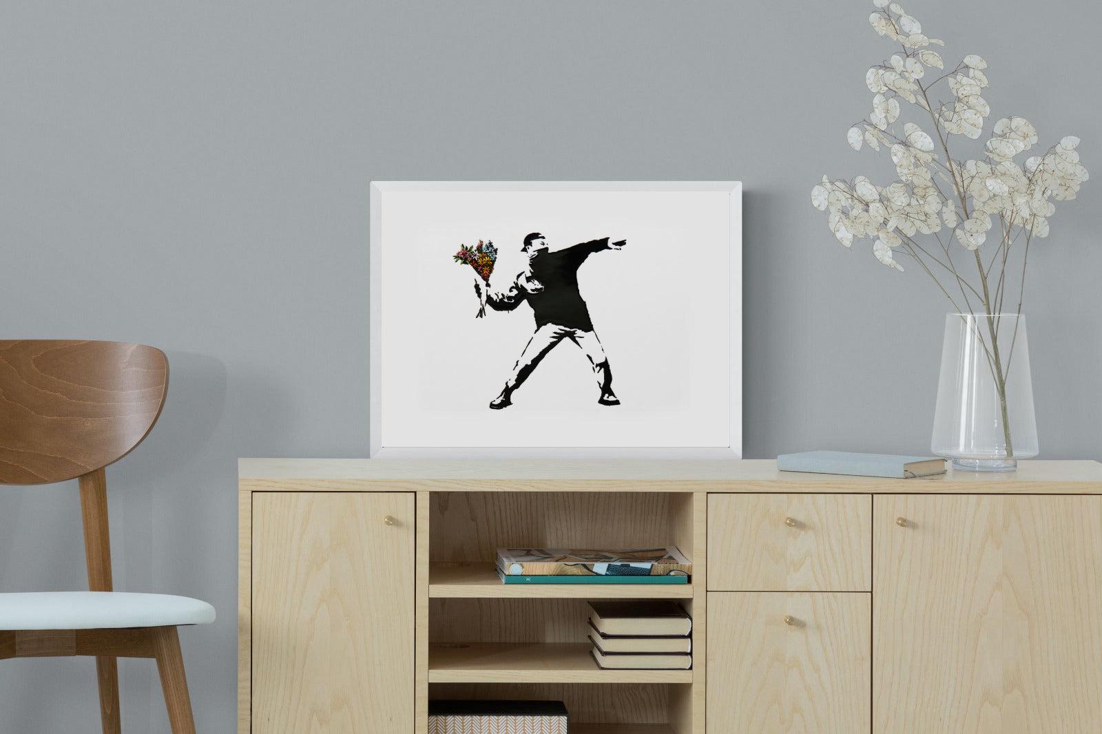 Flower Thrower-Wall_Art-60 x 45cm-Mounted Canvas-White-Pixalot
