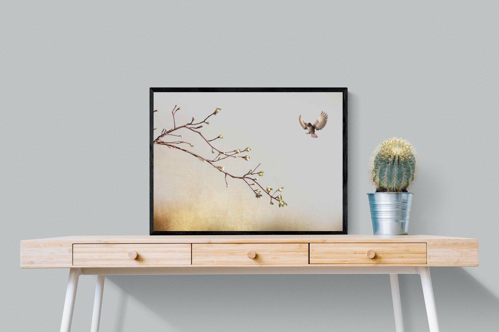 Flutter-Wall_Art-80 x 60cm-Mounted Canvas-Black-Pixalot