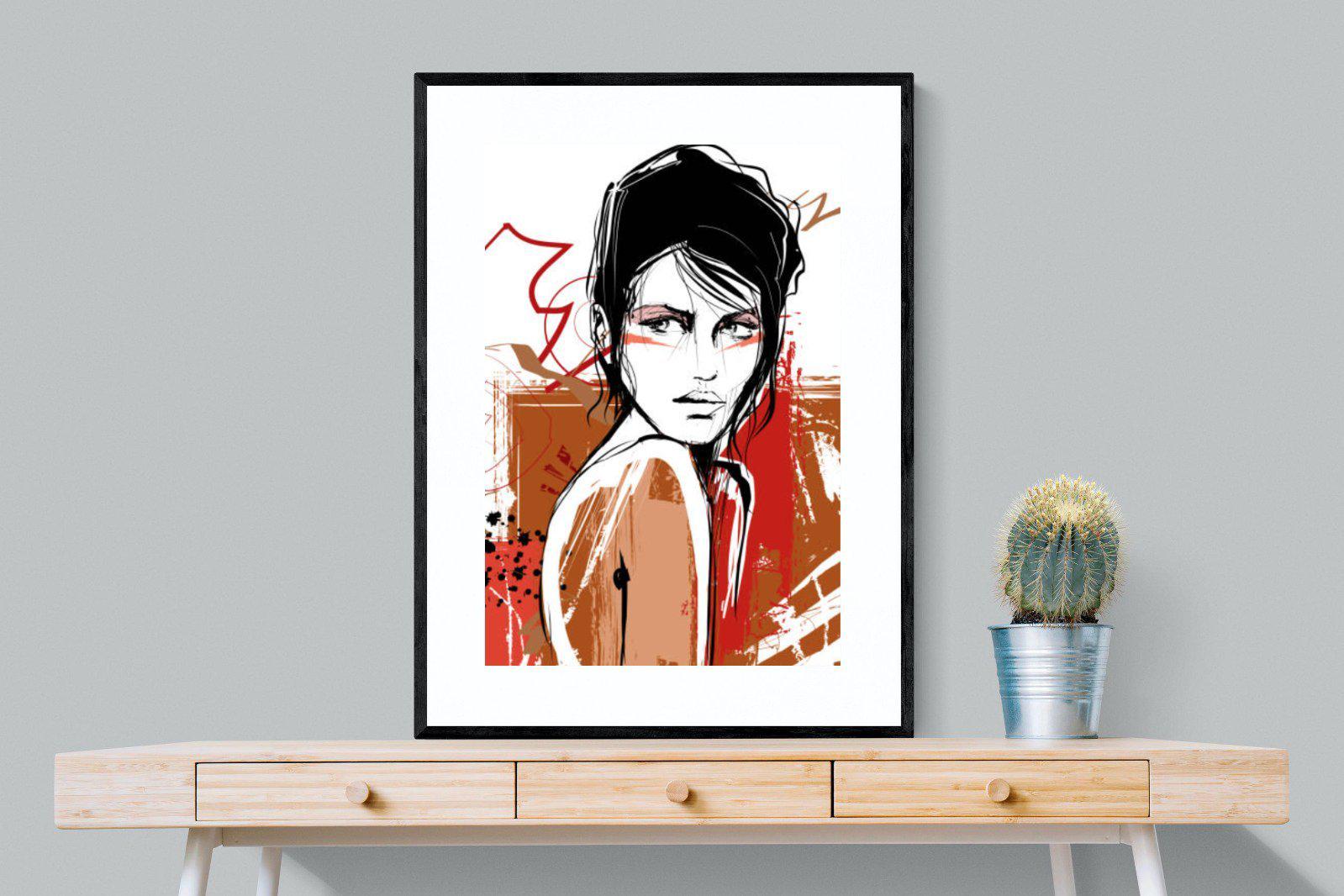 Glance-Wall_Art-75 x 100cm-Framed Print-Black-Pixalot