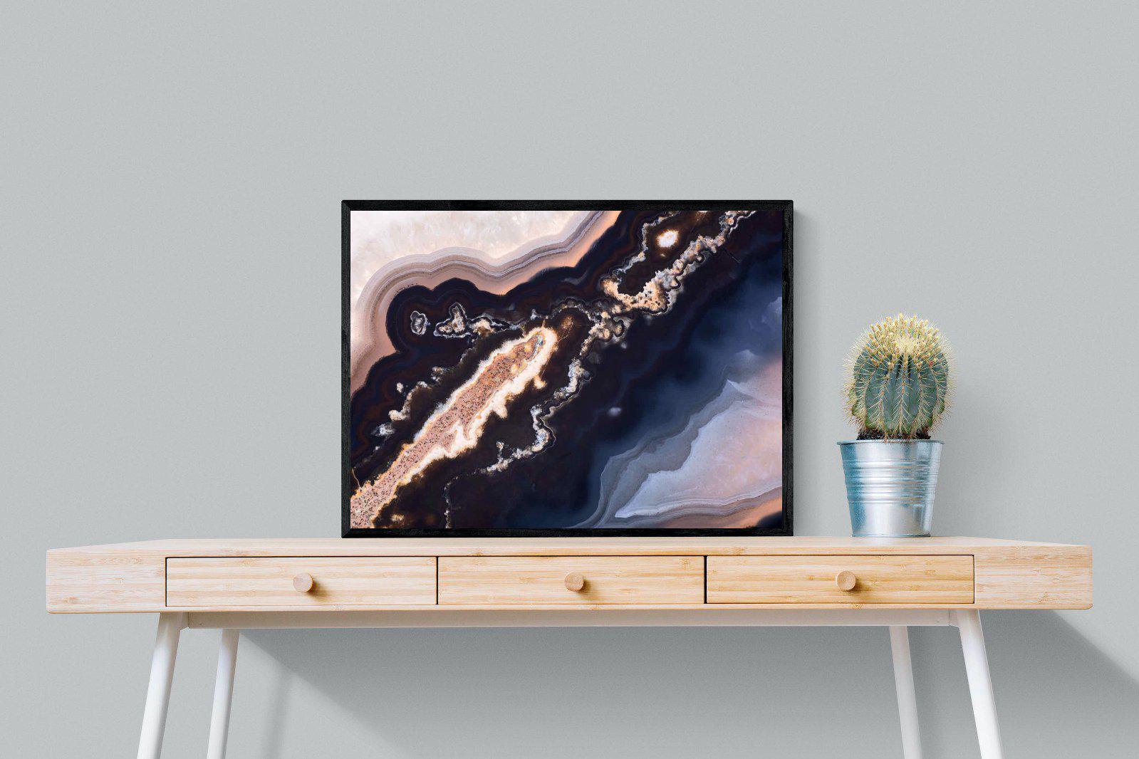 Gold Vein-Wall_Art-80 x 60cm-Mounted Canvas-Black-Pixalot