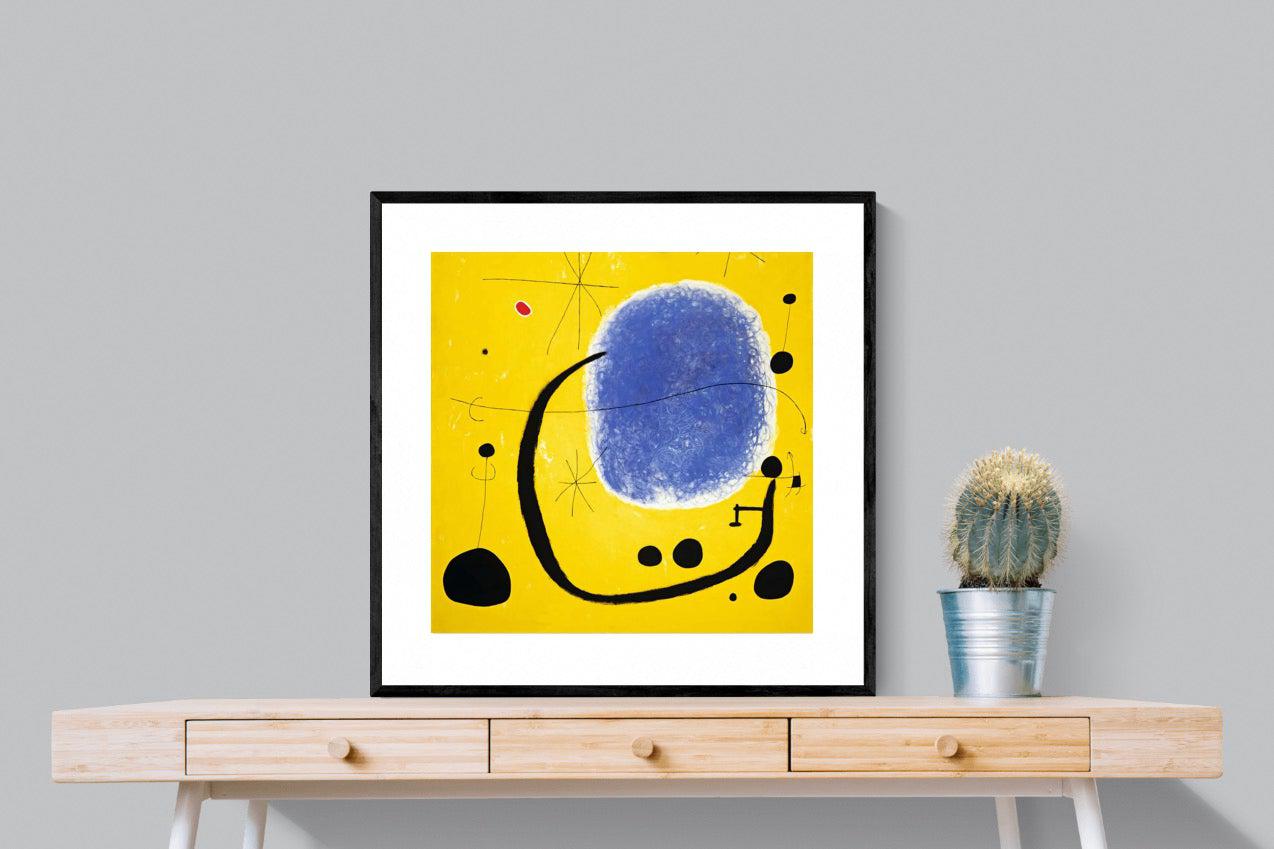 Gold of the Azure-Wall_Art-80 x 80cm-Framed Print-Black-Pixalot