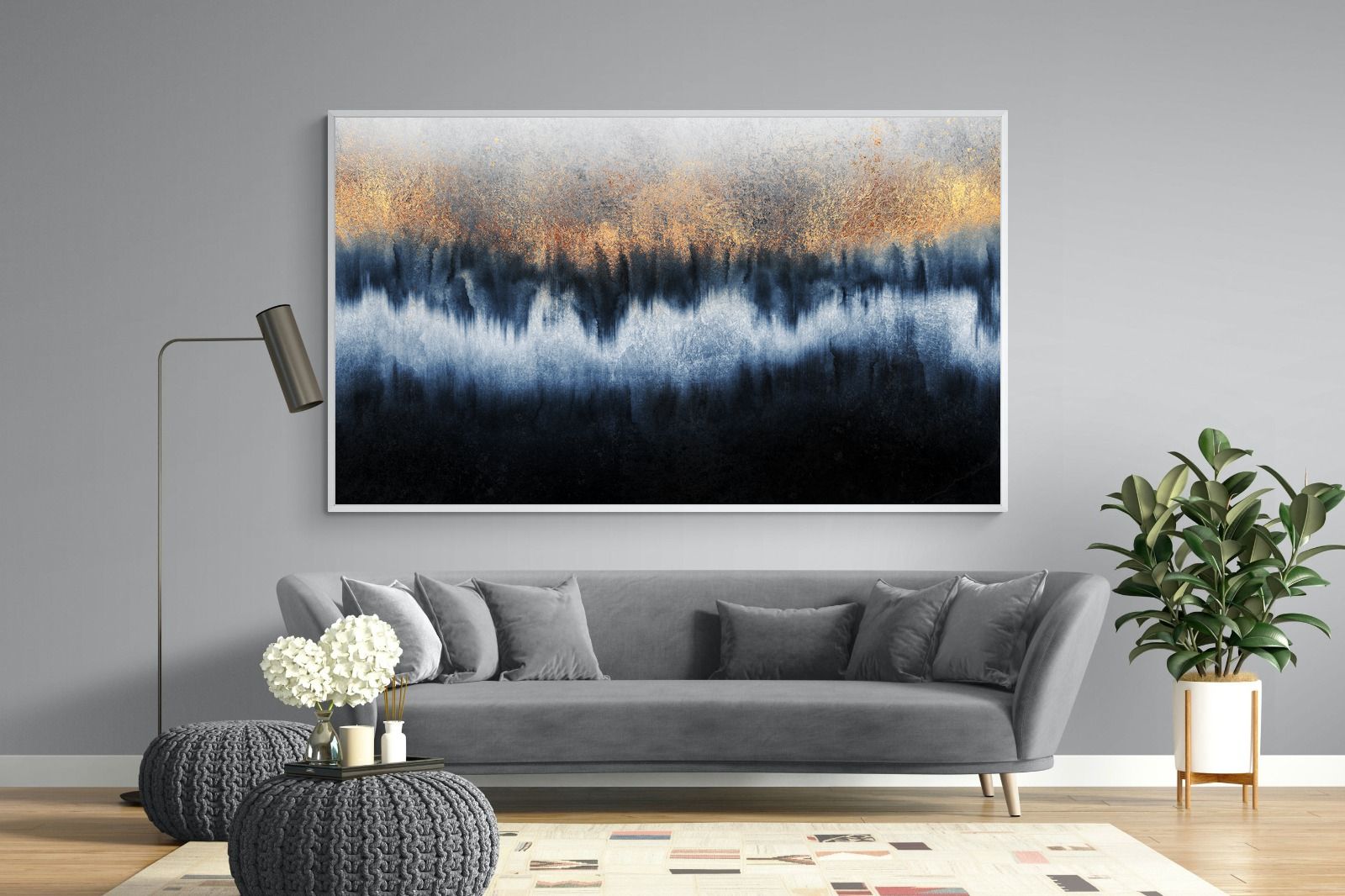 Golden Horizon-Wall_Art-220 x 130cm-Mounted Canvas-White-Pixalot