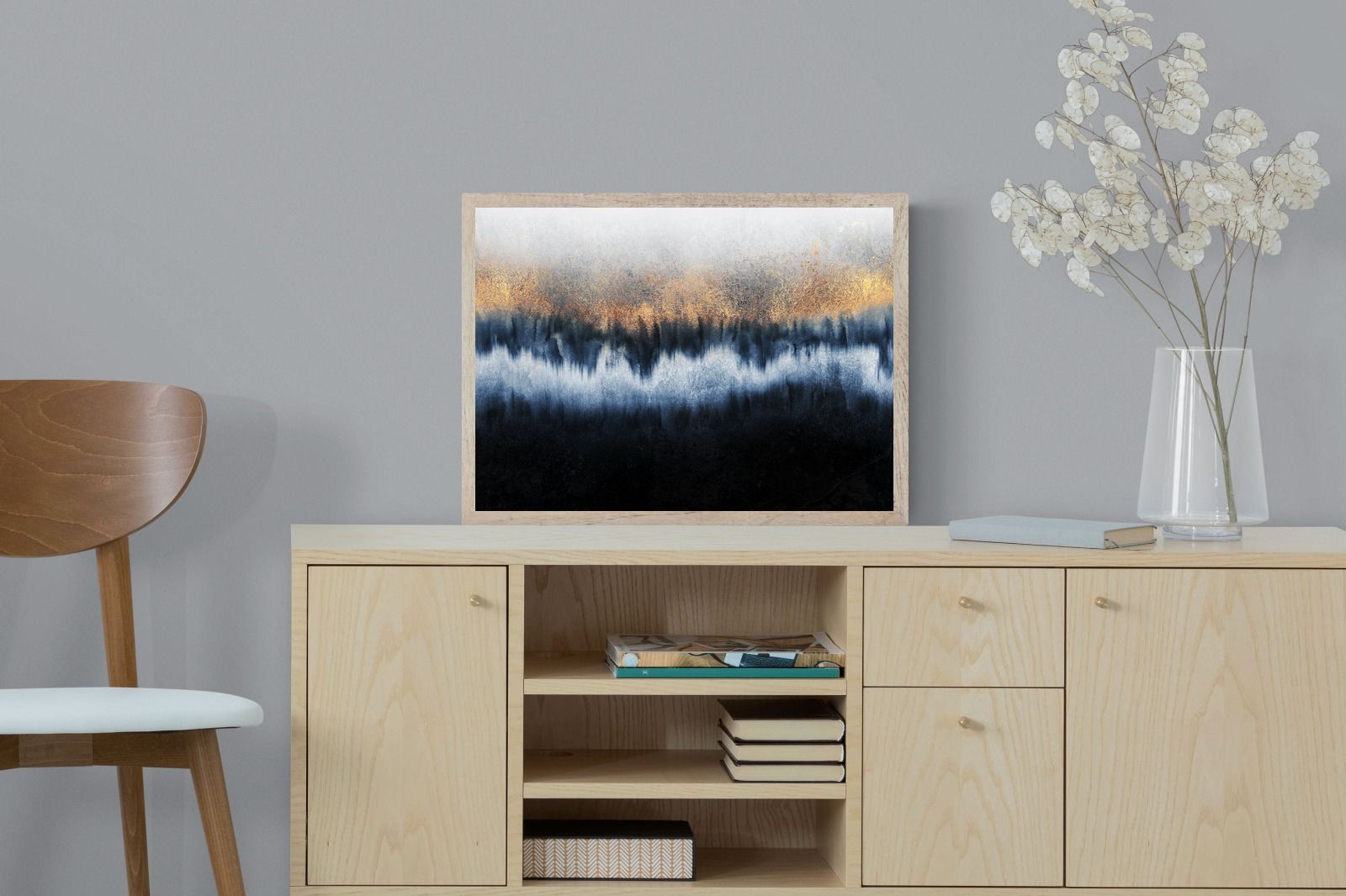 Golden Horizon-Wall_Art-60 x 45cm-Mounted Canvas-Wood-Pixalot