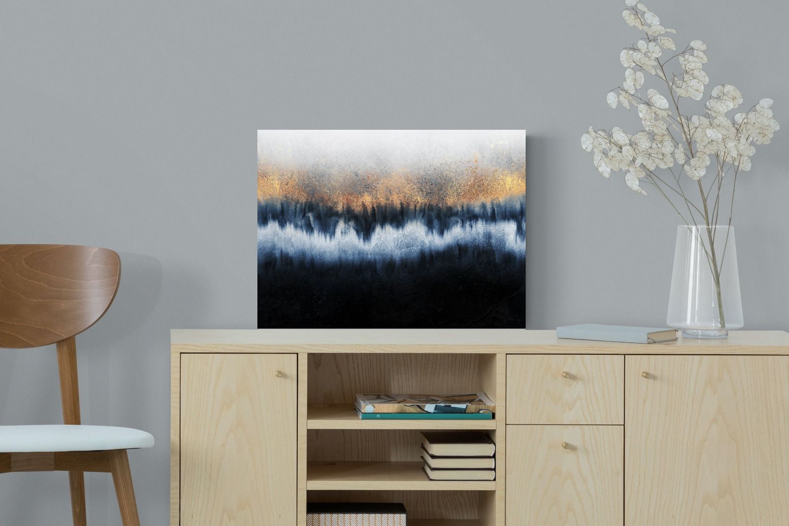 Golden Horizon-Wall_Art-60 x 45cm-Mounted Canvas-No Frame-Pixalot