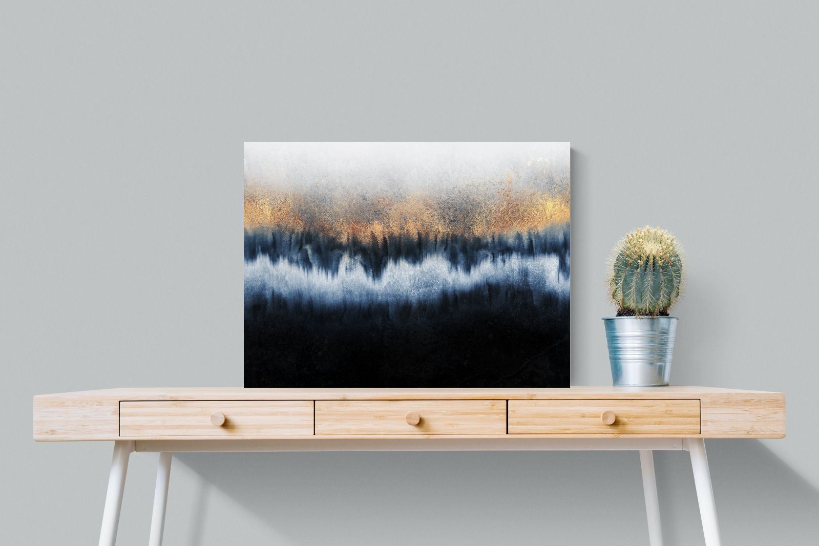 Golden Horizon-Wall_Art-80 x 60cm-Mounted Canvas-No Frame-Pixalot